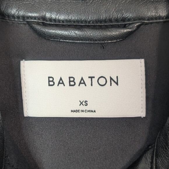 Babaton Vegan Leather Set: Pelli Shirt Jacket & Command Pants in Black Size XS/6 - Picture 10 of 14